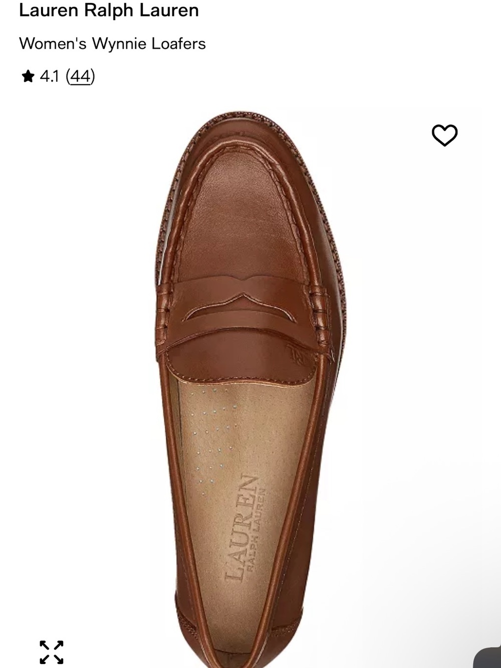 Lauren Ralph Lauren Leather Penny Loafers in Cognac - Picture 9 of 9